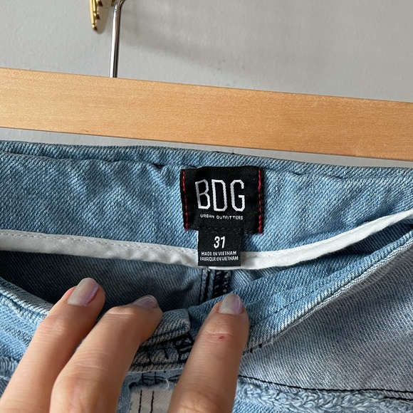 Urban Outfitters PATCHWORK DENIM MINI SHORTS - Picture 2 of 3